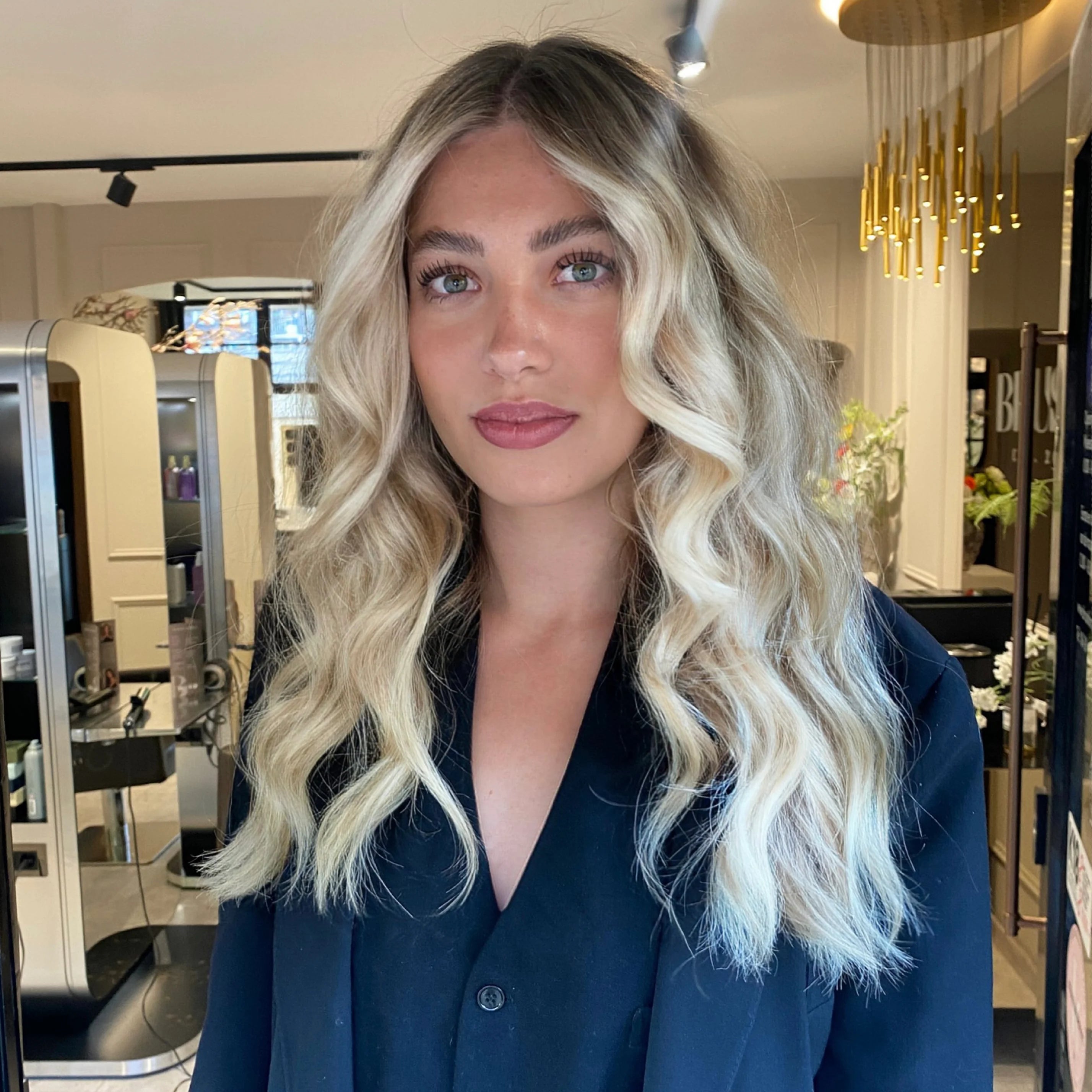 Swedish blonde balayage at hair salon BRUSH Amsterdam.