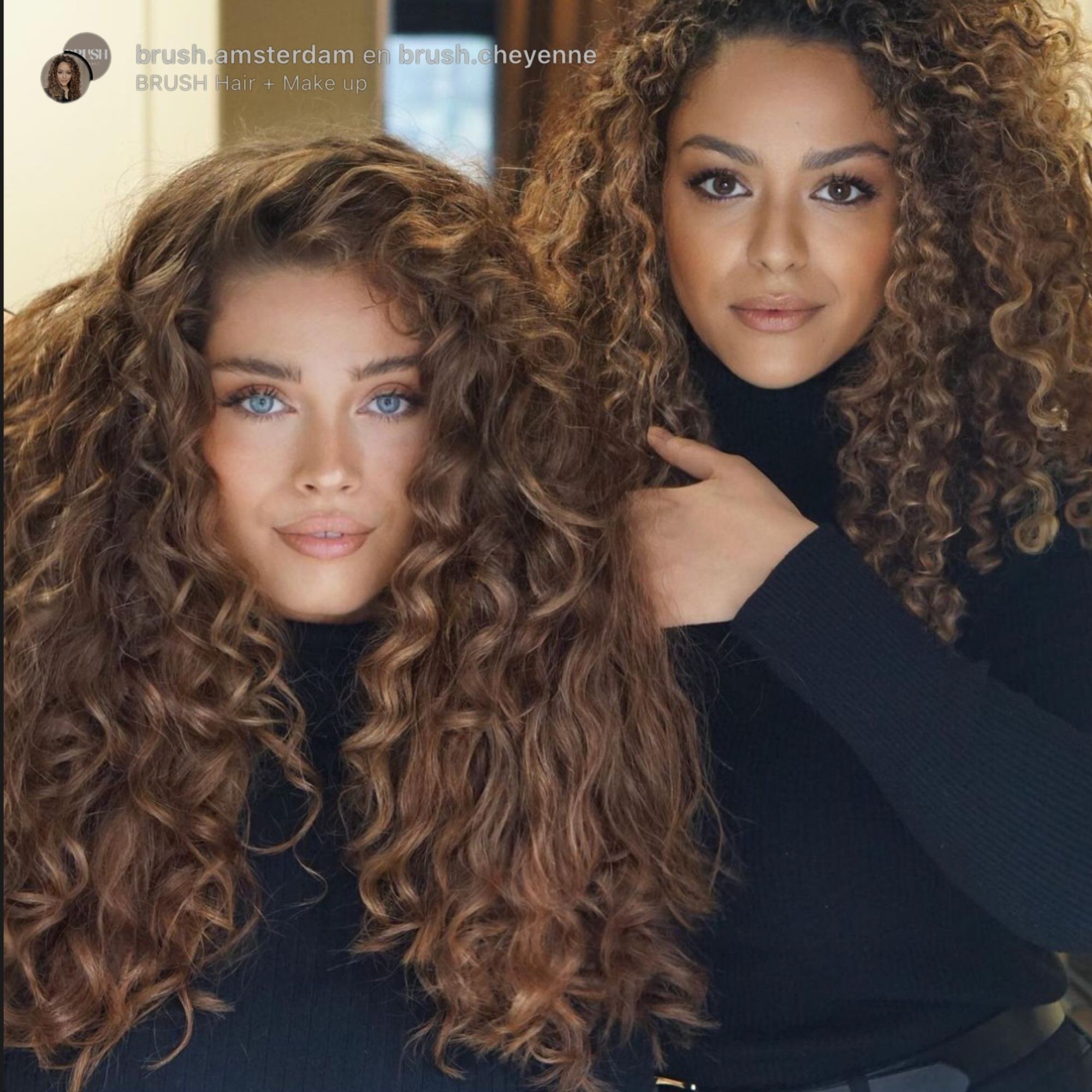 Influencer with haircut, balayage and extensions at BRUSH Amsterdam