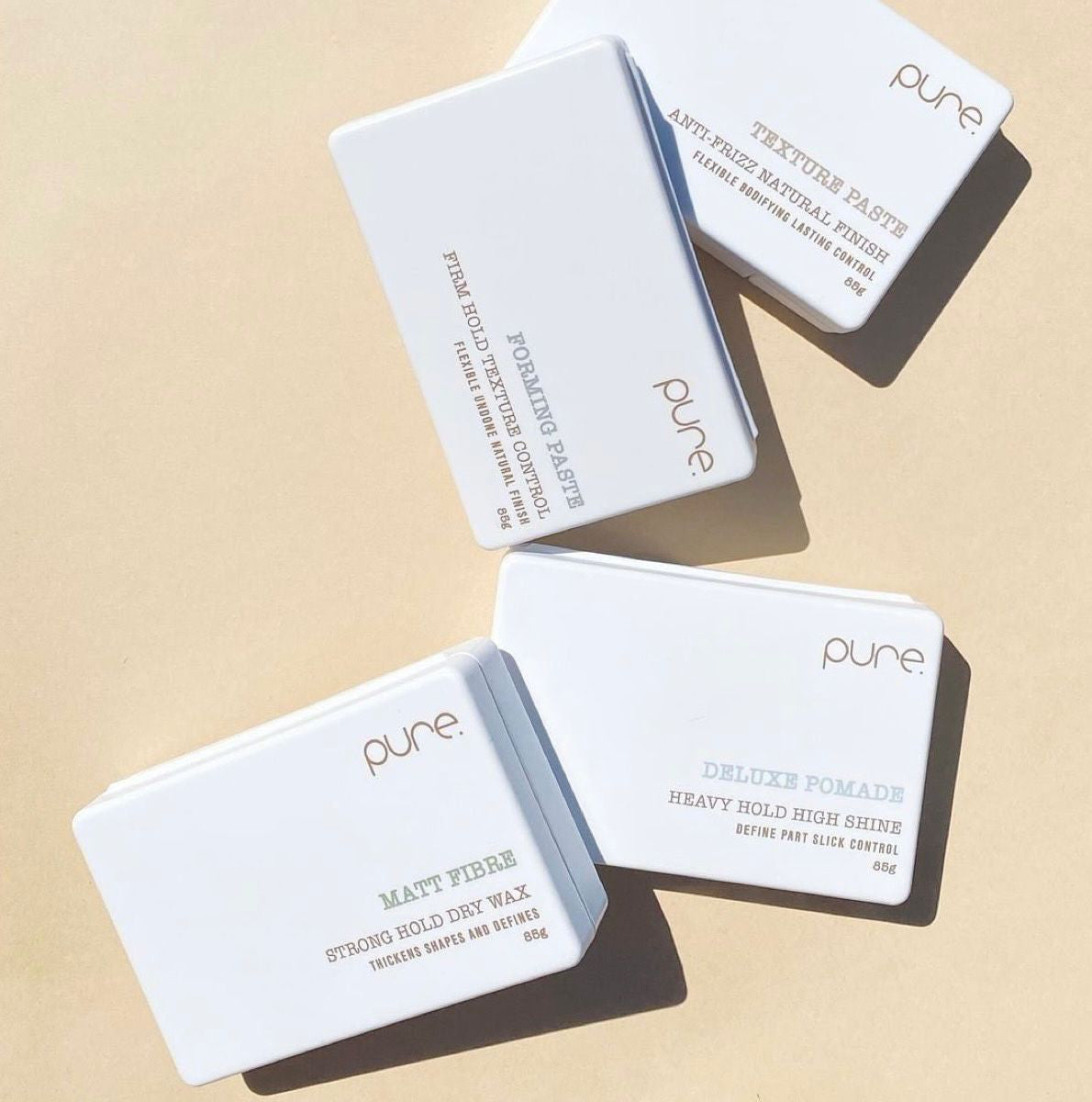 Pure Organic Deluxe Pomade, part of Pure’s men’s styling hair products, delivers shine, smoothness, and flexible hold for a polished, well-defined style.