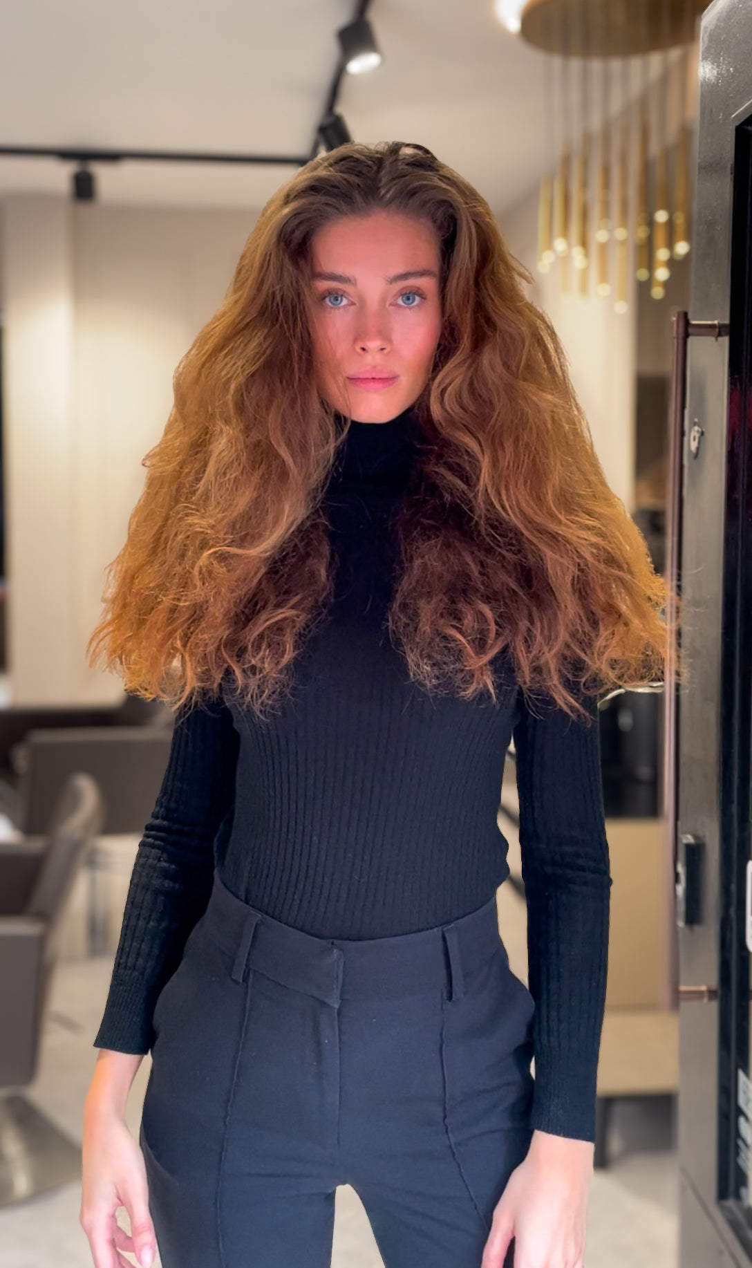 Before curly hair treatment at BRUSH Amsterdam