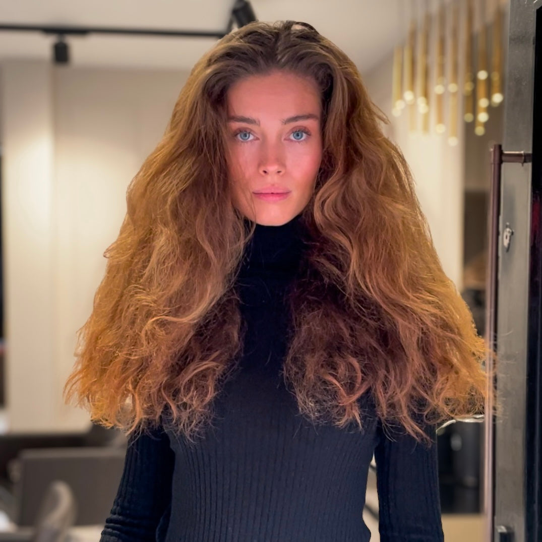 Before curly treatment at BRUSH Amsterdam