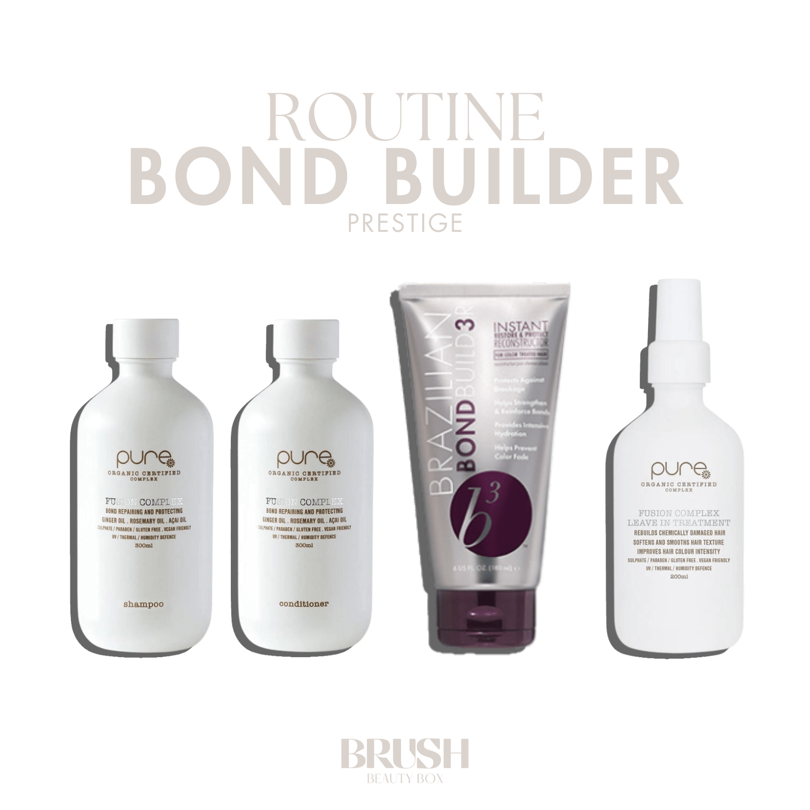 BRUSH BRUSH BEAUTY BOX - BOND BUILDER - COMPLETE BRUSH BEAUTY BOX - PRESTIGE - BRUSH