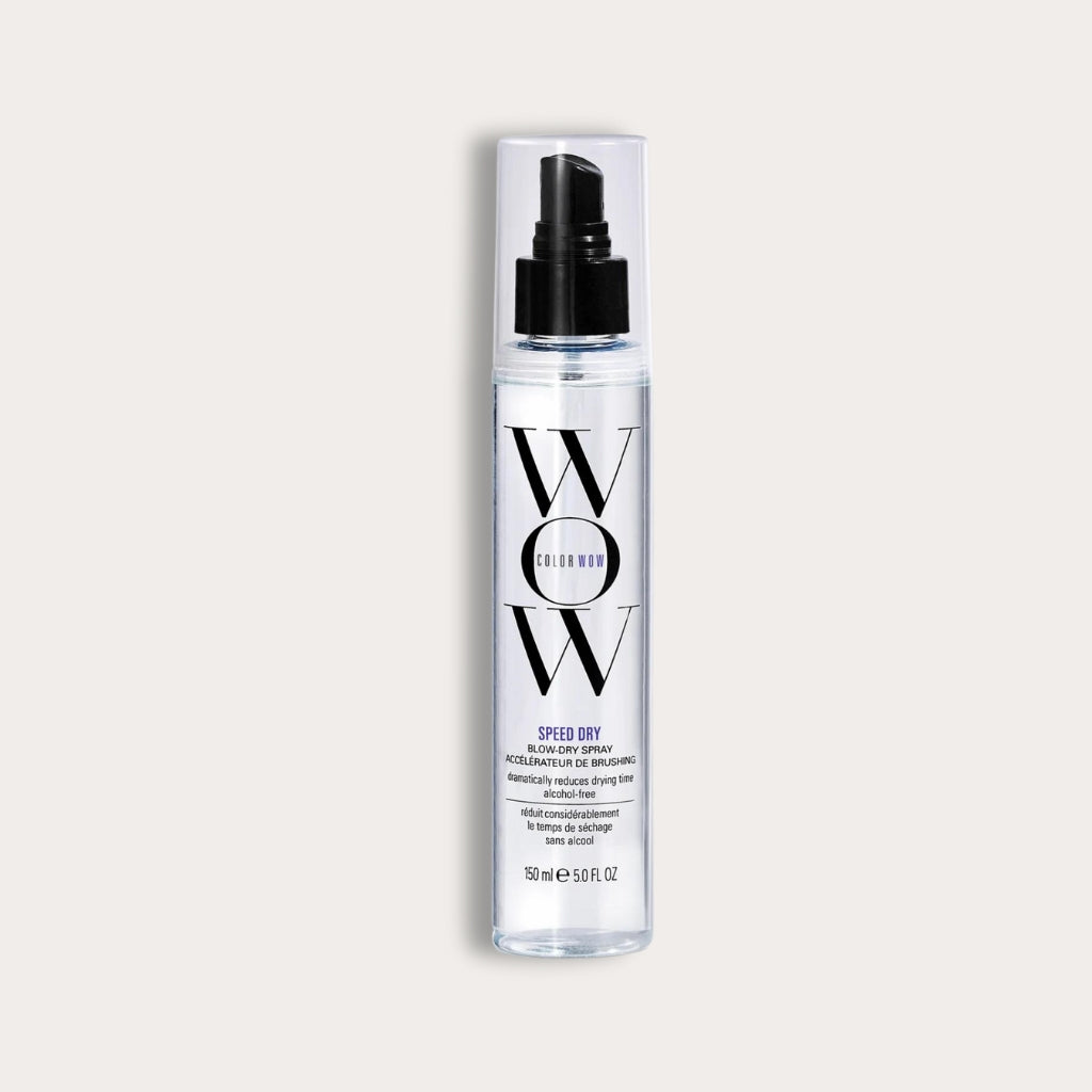 Color Wow Speed Dry - Fast-drying spray that reduces drying time, adds shine, and protects hair from heat damage for a smooth, frizz-free finish.