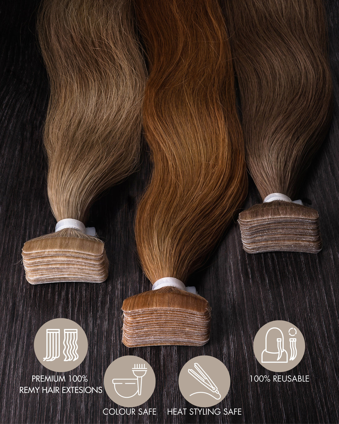 BRUSH Amsterdam premium hair extensions tape-in extensions and clip-in extensions from !00% real remy hair.