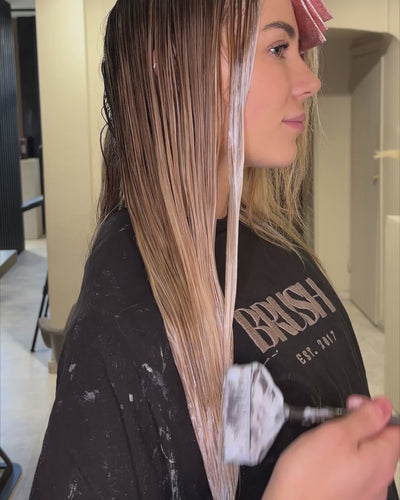 Step 3 balayage treatment at BRUSH Amsterdam