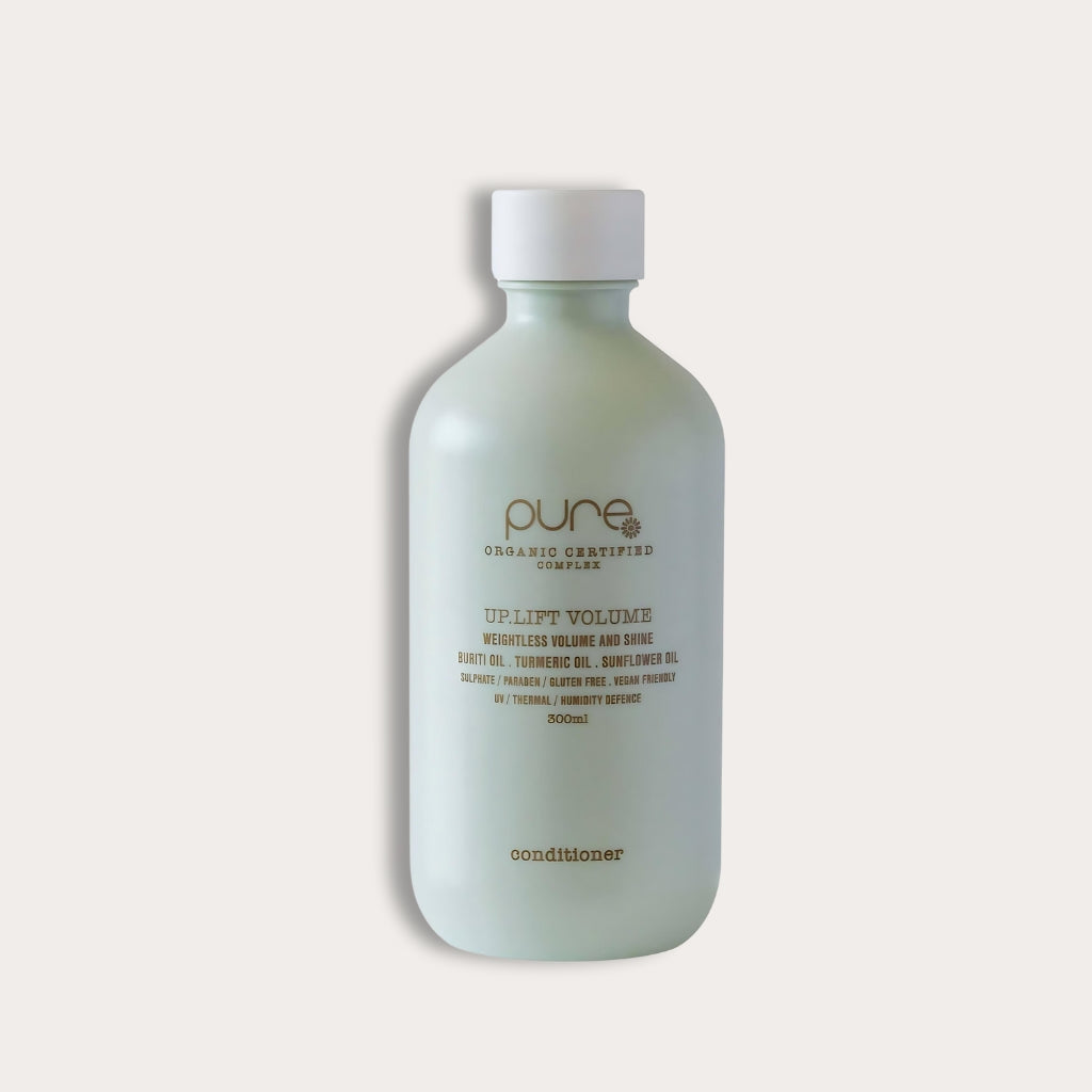 Pure Organic Up Lift Conditioner is a weightless volume and shine hair treatment, boosting volume, fullness and shine for a lightweight finish.