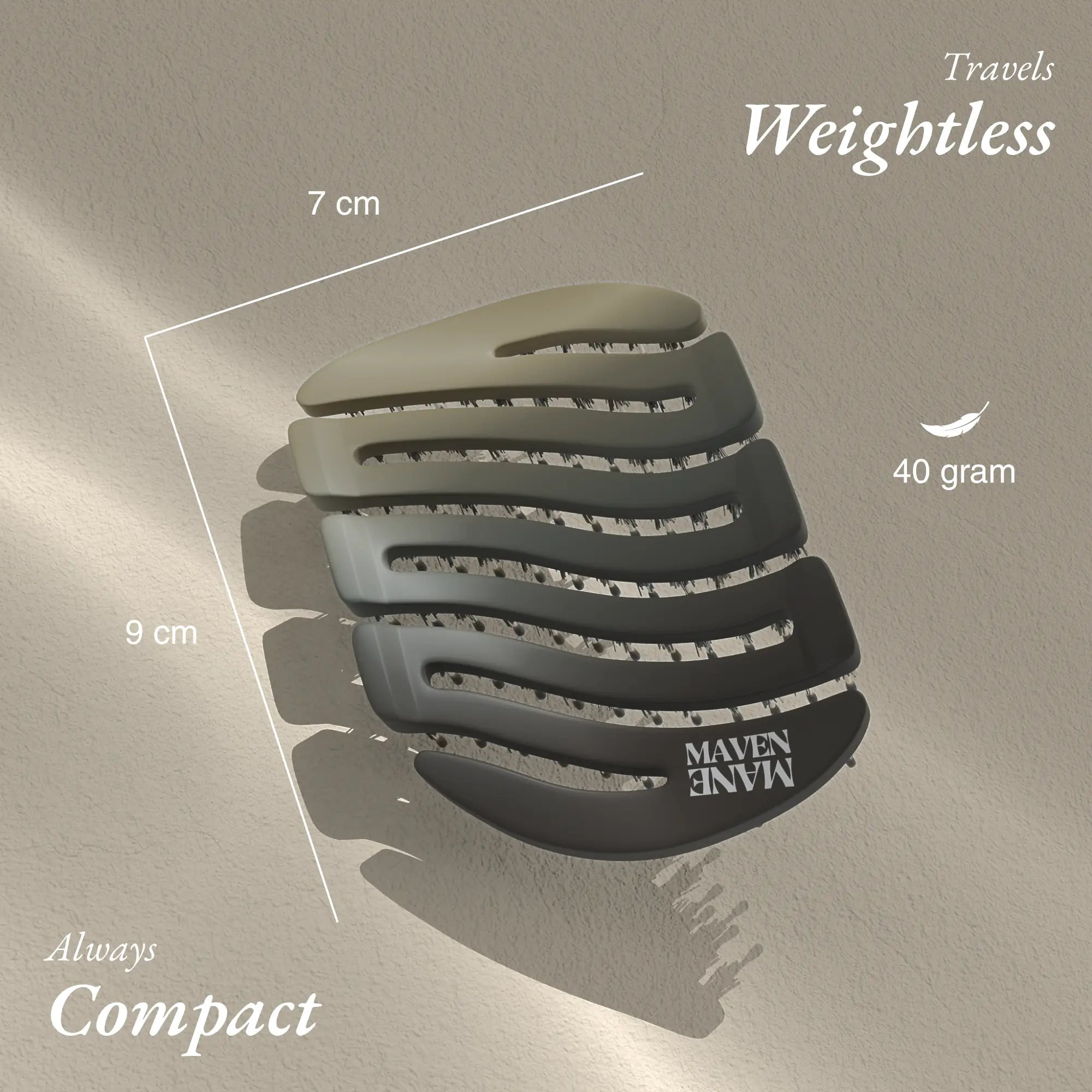 MANE MAVEN The Zigzag Travel Hairbrush - BRUSH