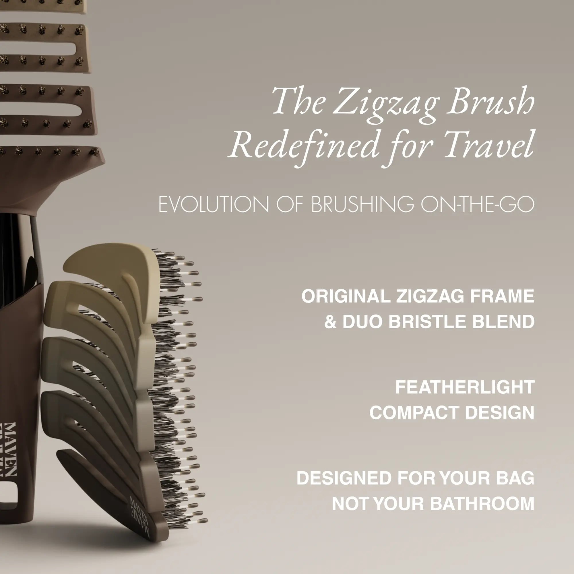 MANE MAVEN The Zigzag Travel Hairbrush - BRUSH