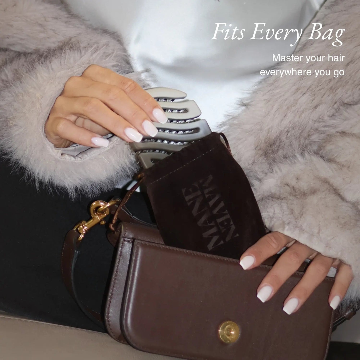 MANE MAVEN The Zigzag Travel Hairbrush - BRUSH